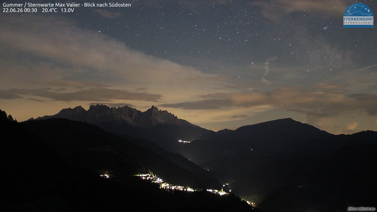 Archiv Foto Webcam Gummer - Sternwarte Max Valier