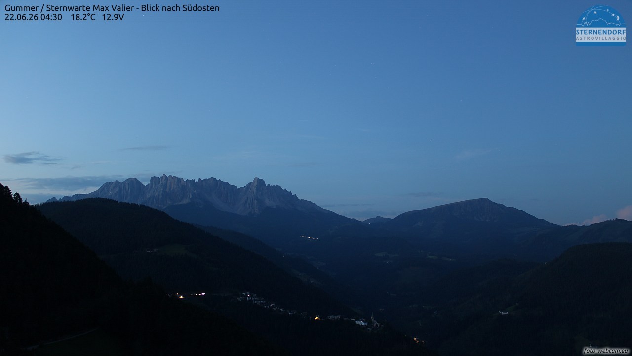 Archiv Foto Webcam Gummer - Sternwarte Max Valier