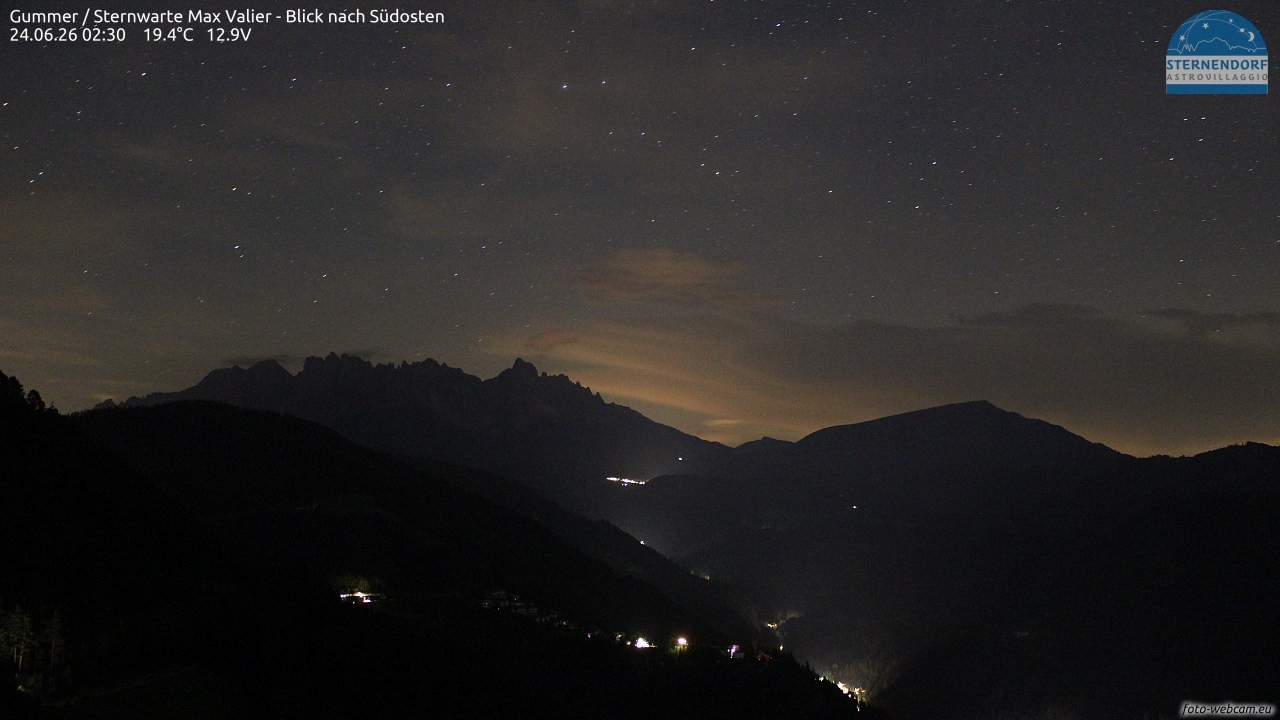 Archiv Foto Webcam Gummer - Sternwarte Max Valier