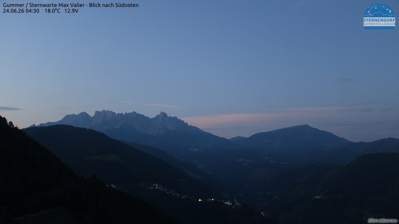 Archiv Foto Webcam Gummer - Sternwarte Max Valier
