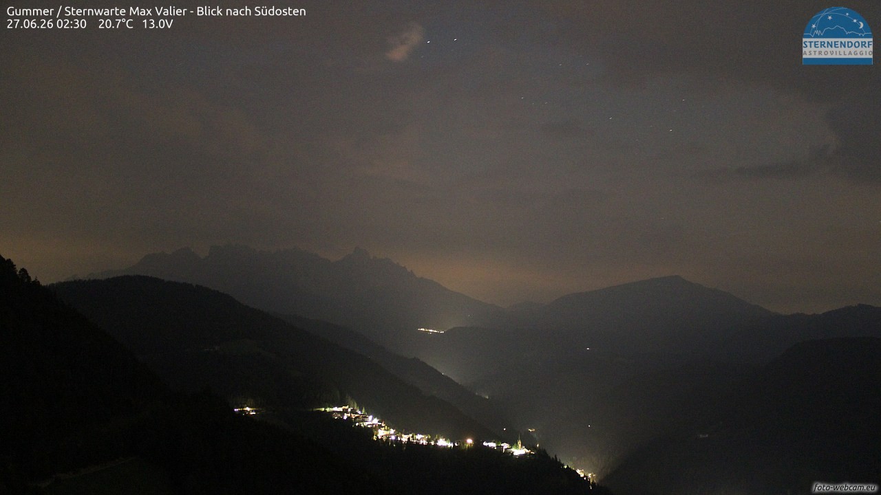 Archiv Foto Webcam Gummer - Sternwarte Max Valier