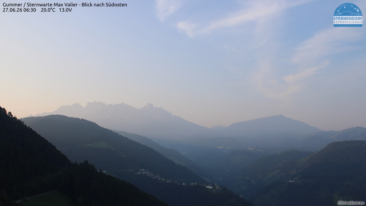 Archiv Foto Webcam Gummer - Sternwarte Max Valier