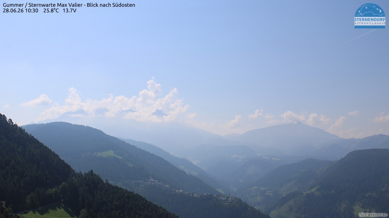 Archived image Webcam Gummer - View to Southeast