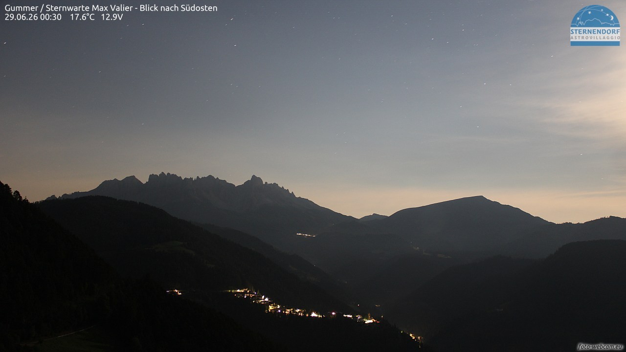 Archiv Foto Webcam Gummer - Sternwarte Max Valier