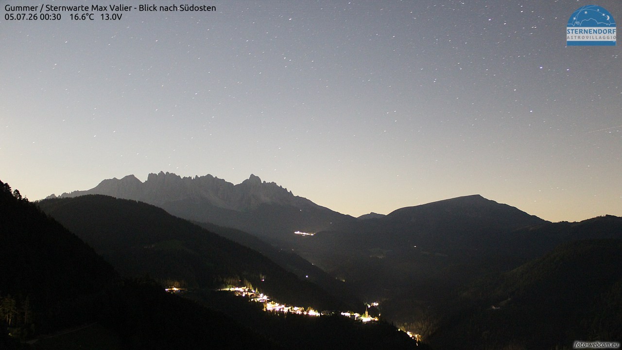 Archiv Foto Webcam Gummer - Sternwarte Max Valier