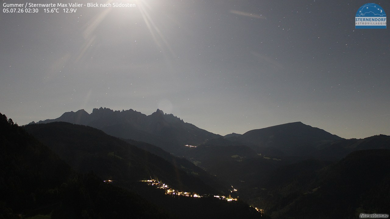 Archiv Foto Webcam Gummer - Sternwarte Max Valier