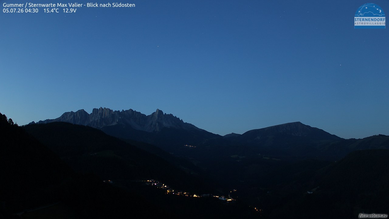 Archiv Foto Webcam Gummer - Sternwarte Max Valier