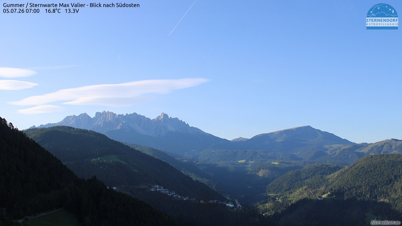 Archiv Foto Webcam Gummer - Sternwarte Max Valier
