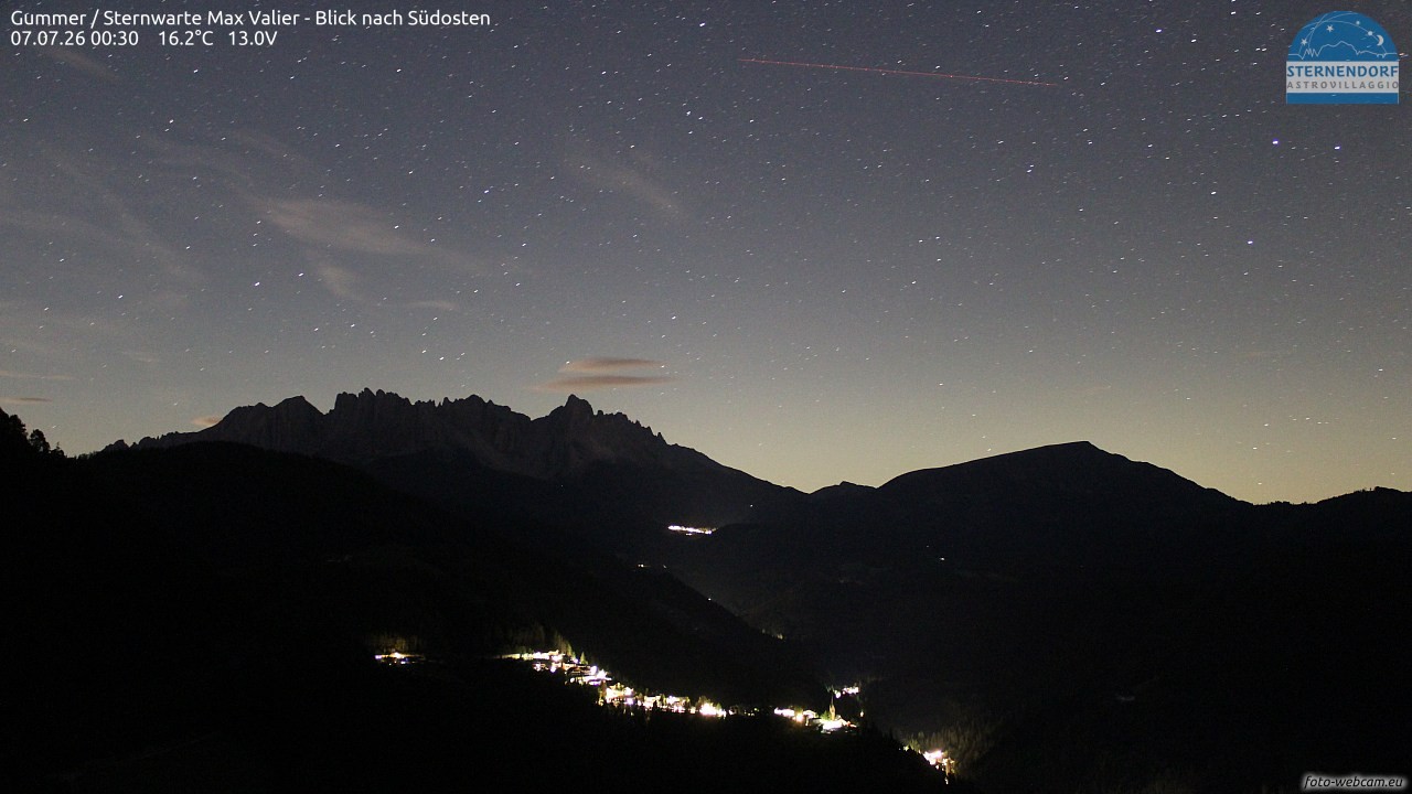 Archiv Foto Webcam Gummer - Sternwarte Max Valier