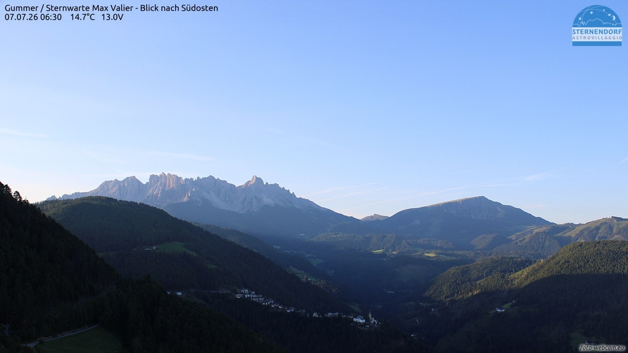 Archiv Foto Webcam Gummer - Sternwarte Max Valier