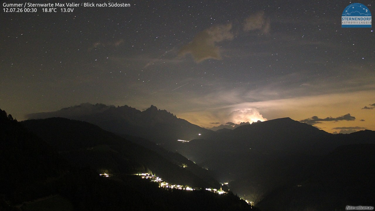 Archiv Foto Webcam Gummer - Sternwarte Max Valier