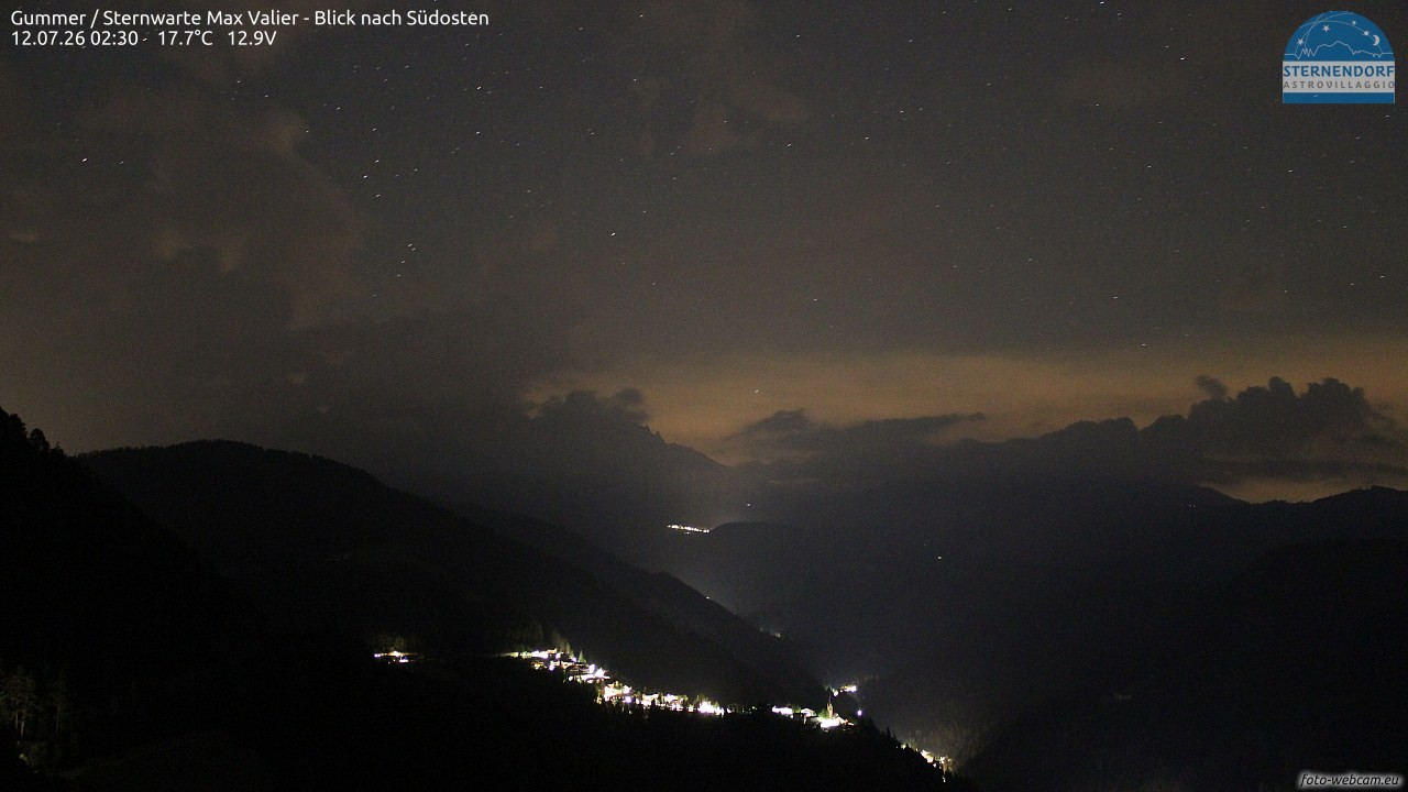 Archiv Foto Webcam Gummer - Sternwarte Max Valier
