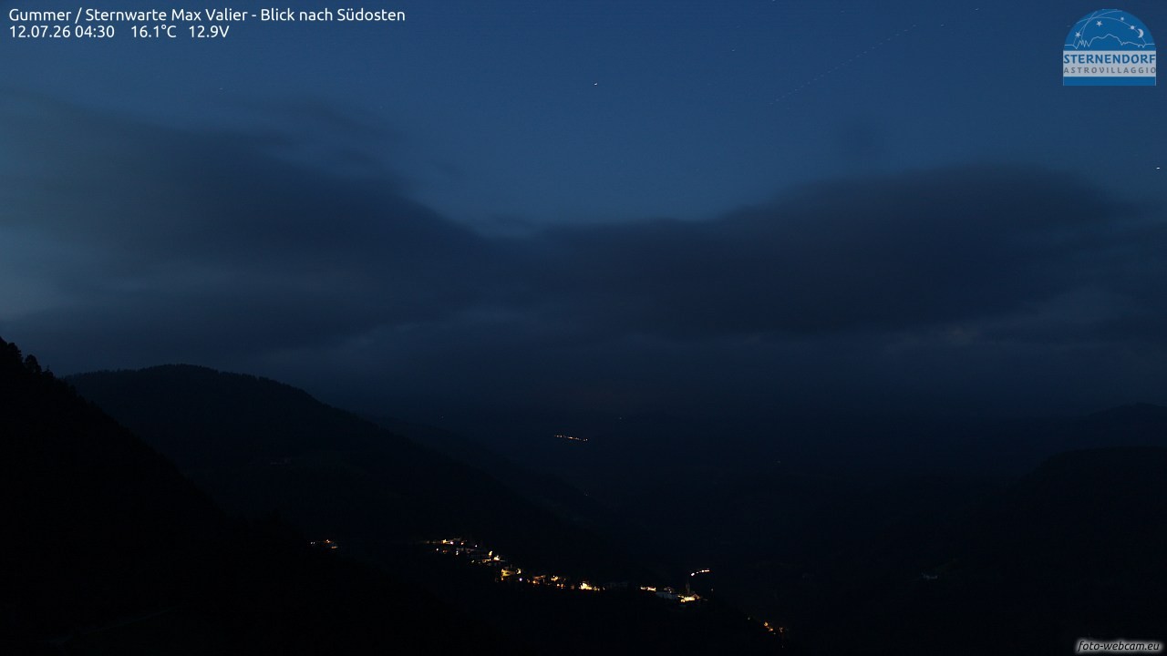 Archiv Foto Webcam Gummer - Sternwarte Max Valier