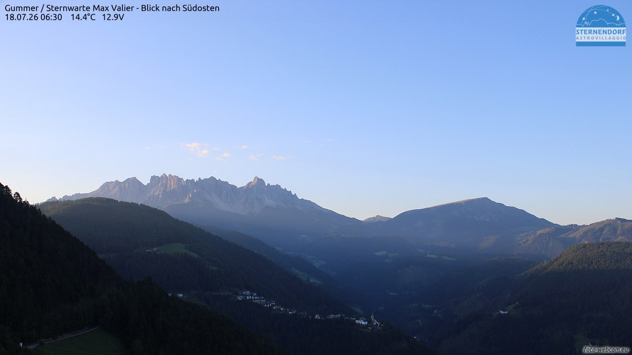 Archiv Foto Webcam Gummer - Sternwarte Max Valier