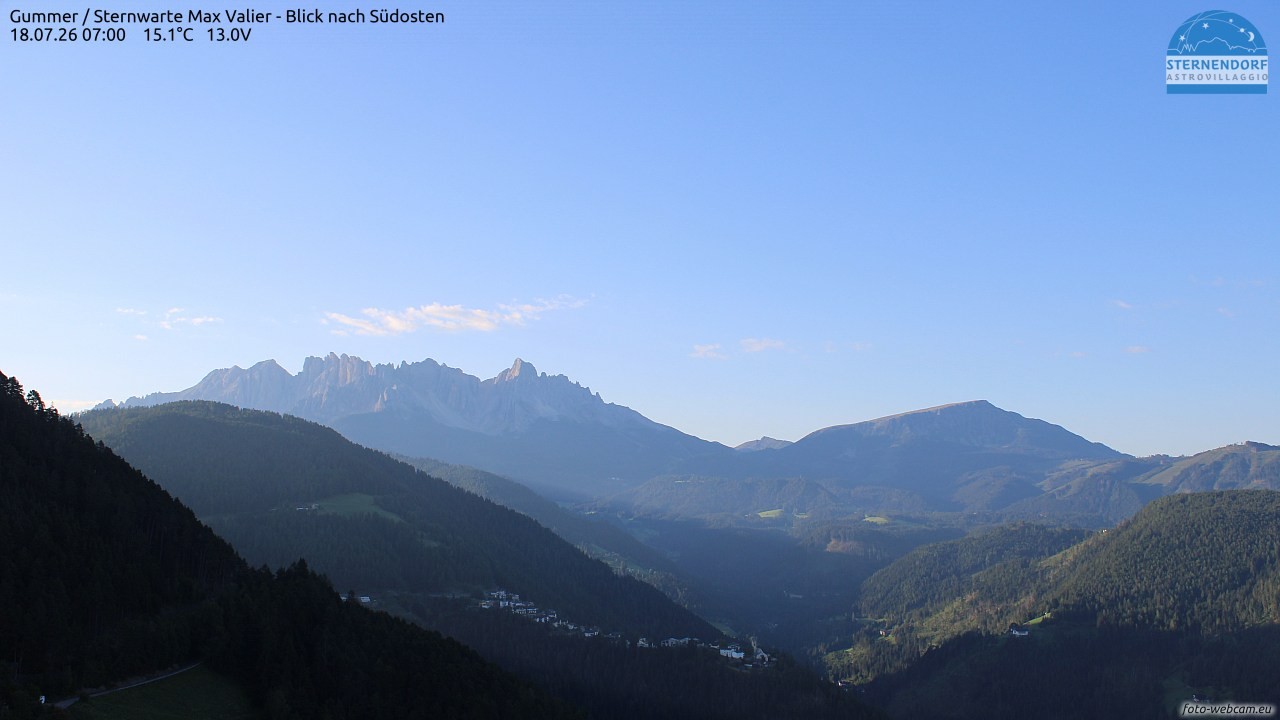 Archiv Foto Webcam Gummer - Sternwarte Max Valier