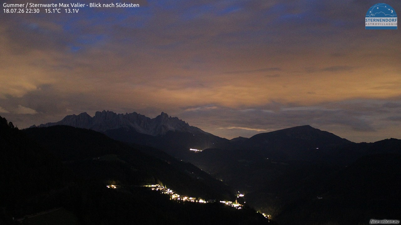 Archiv Foto Webcam Gummer - Sternwarte Max Valier