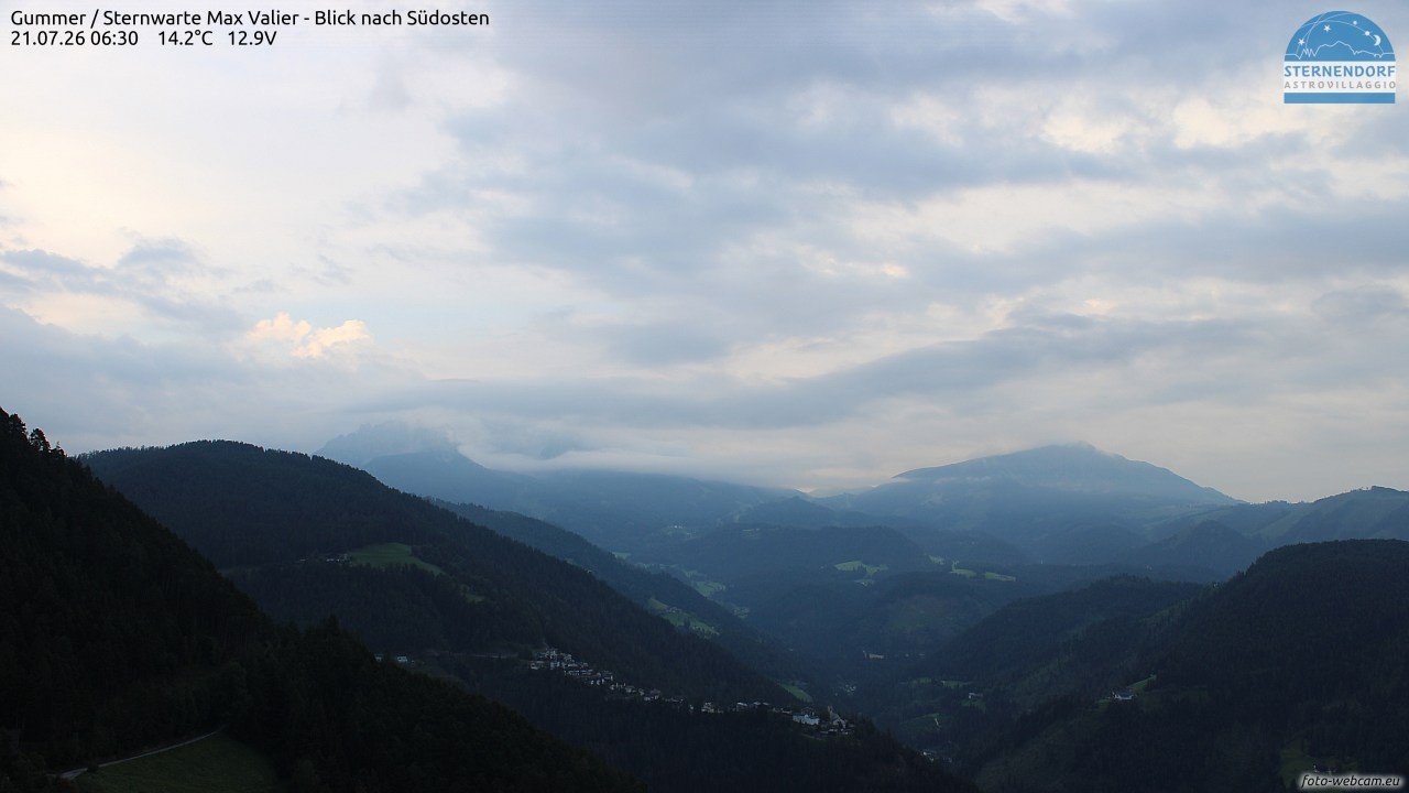 Archiv Foto Webcam Gummer - Sternwarte Max Valier