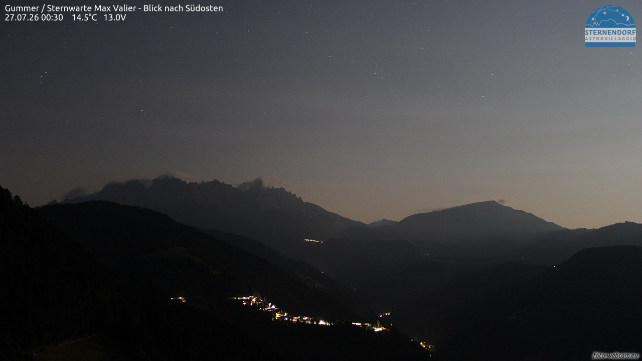 Archiv Foto Webcam Gummer - Sternwarte Max Valier