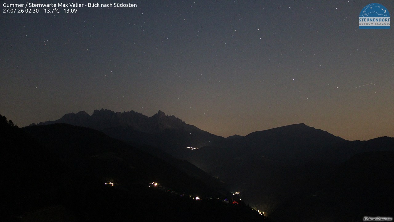 Archiv Foto Webcam Gummer - Sternwarte Max Valier