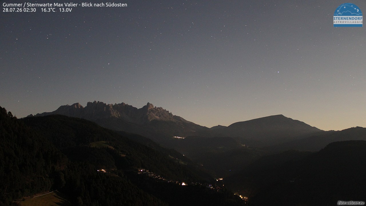Archiv Foto Webcam Gummer - Sternwarte Max Valier