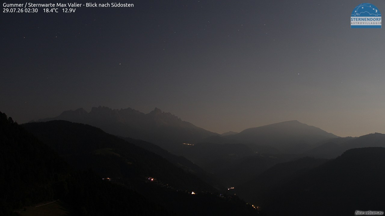 Archiv Foto Webcam Gummer - Sternwarte Max Valier
