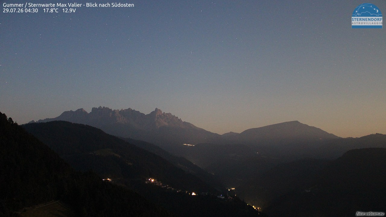 Archiv Foto Webcam Gummer - Sternwarte Max Valier