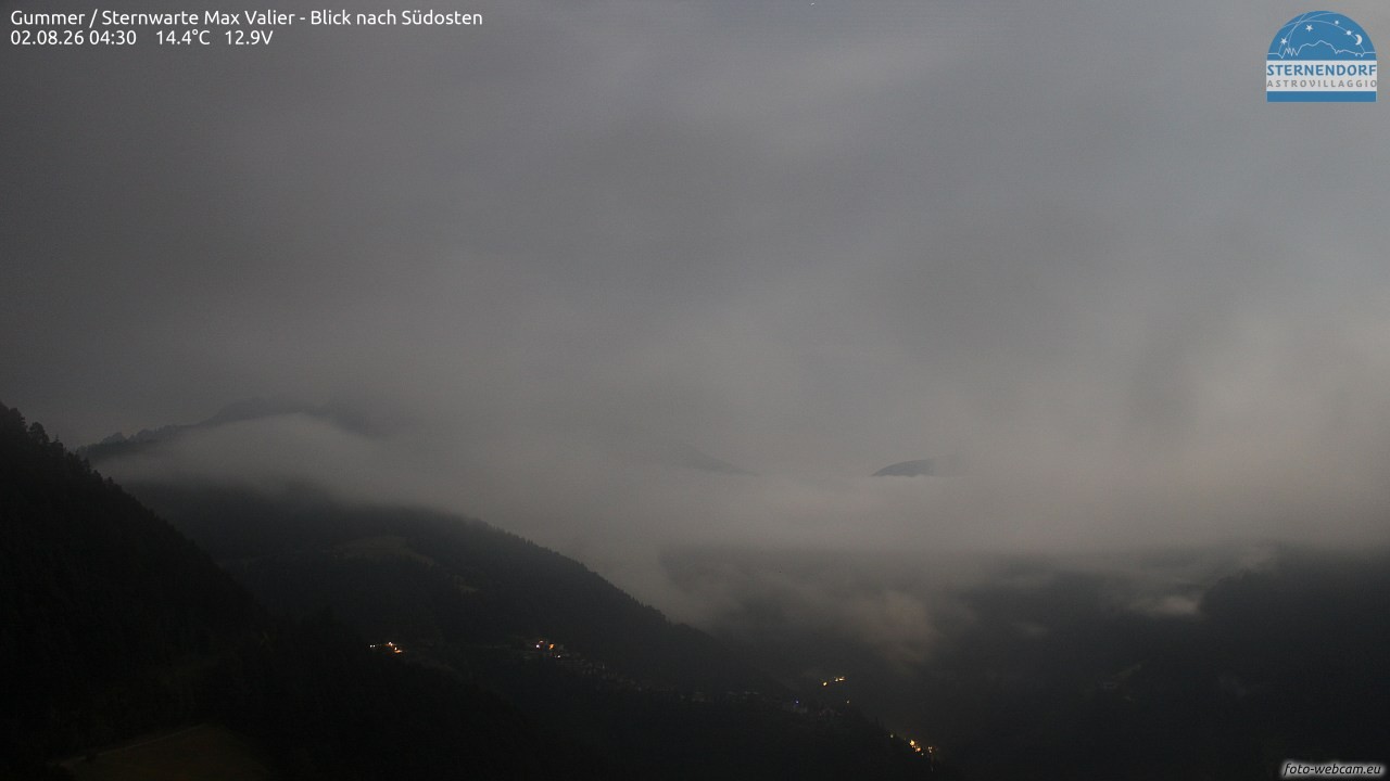 Archiv Foto Webcam Gummer - Sternwarte Max Valier