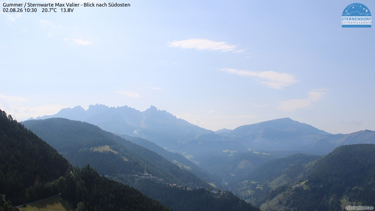 Archiv Foto Webcam Gummer - Sternwarte Max Valier