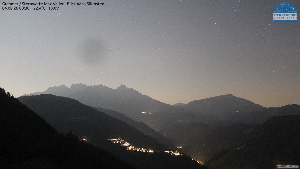 Archiv Foto Webcam Gummer - Sternwarte Max Valier