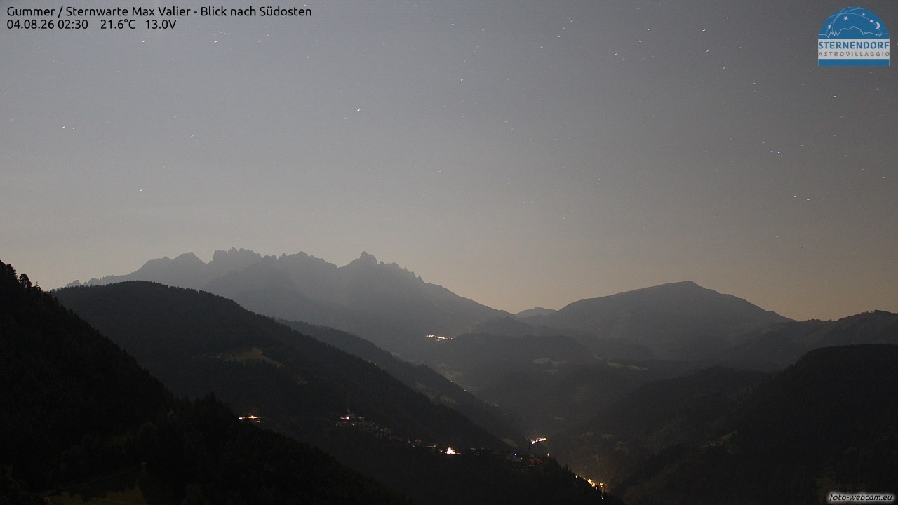 Archiv Foto Webcam Gummer - Sternwarte Max Valier