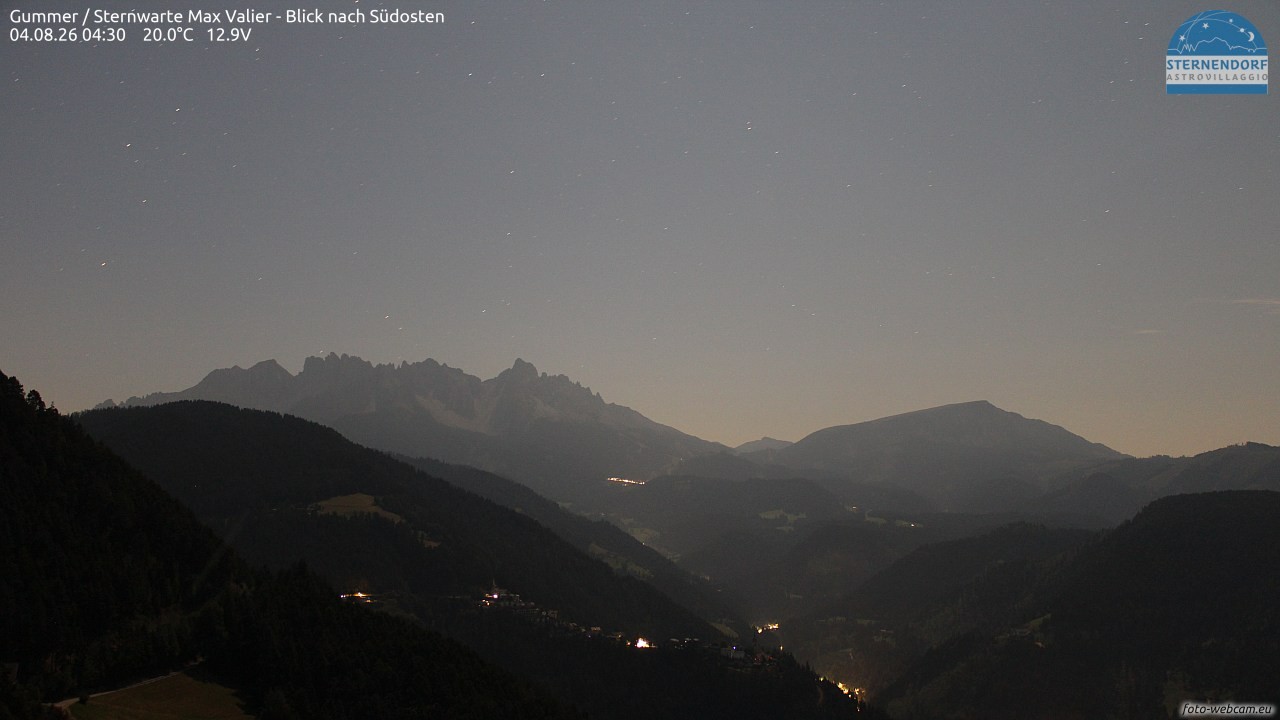 Archiv Foto Webcam Gummer - Sternwarte Max Valier