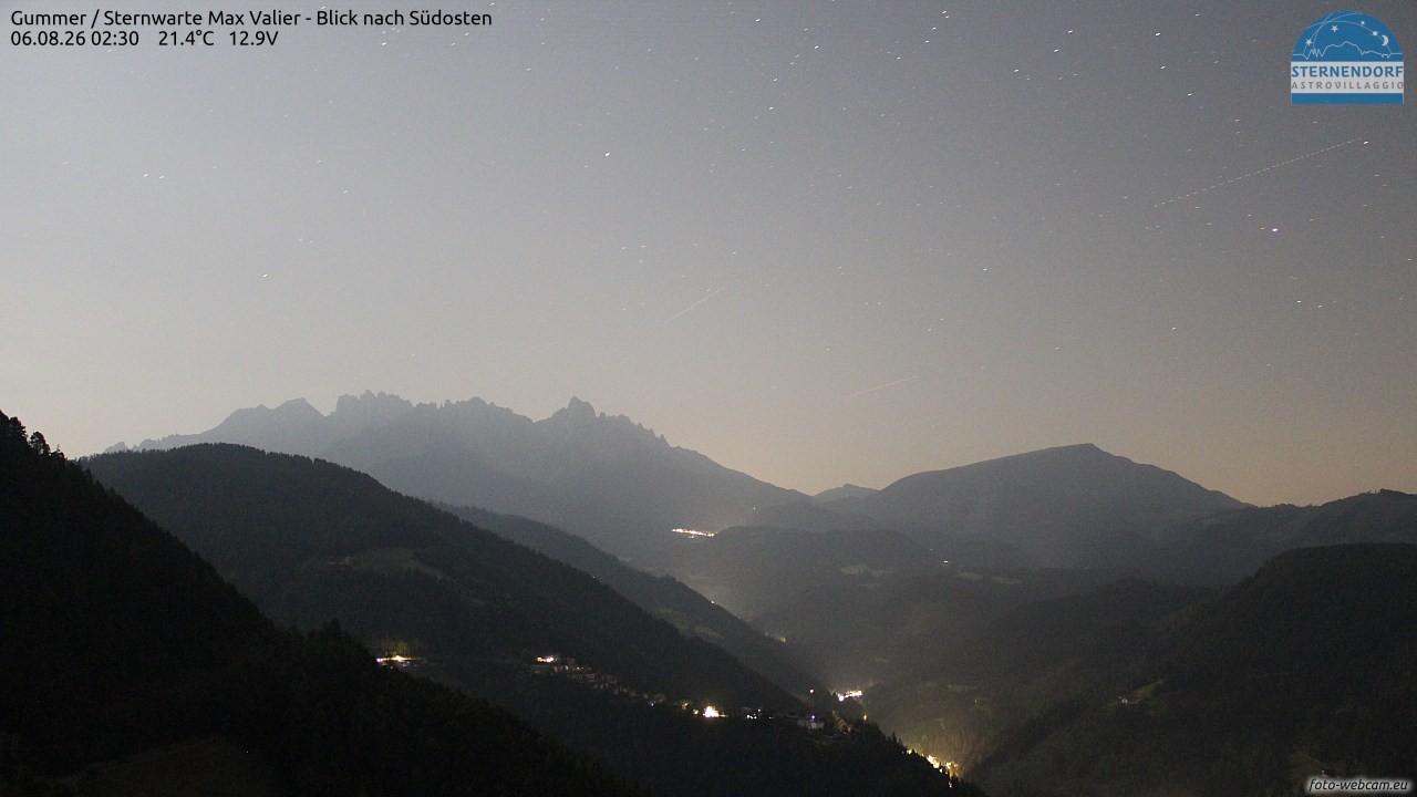 Archiv Foto Webcam Gummer - Sternwarte Max Valier