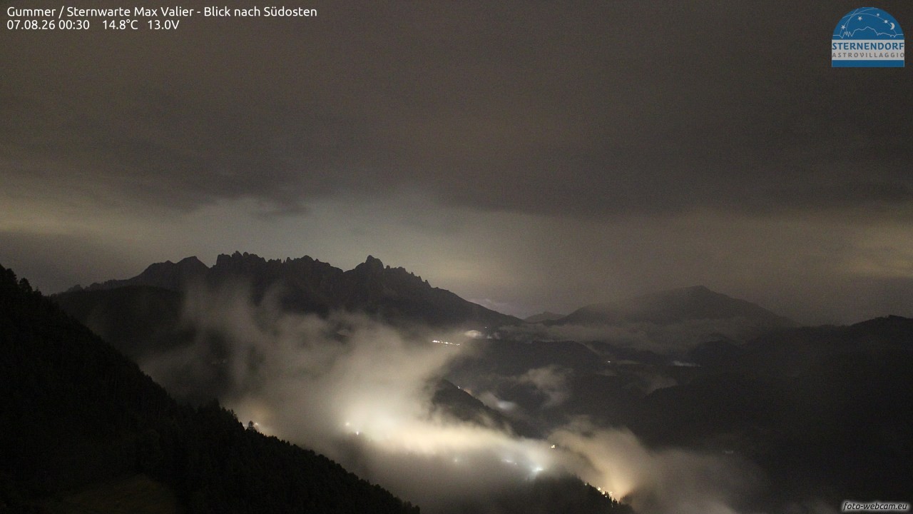 Archiv Foto Webcam Gummer - Sternwarte Max Valier