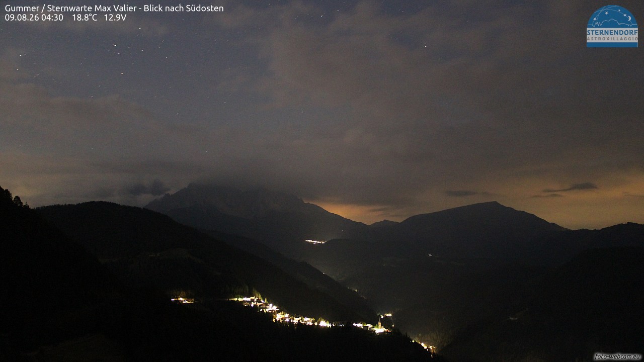 Archiv Foto Webcam Gummer - Sternwarte Max Valier