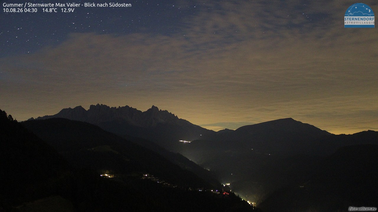 Archiv Foto Webcam Gummer - Sternwarte Max Valier