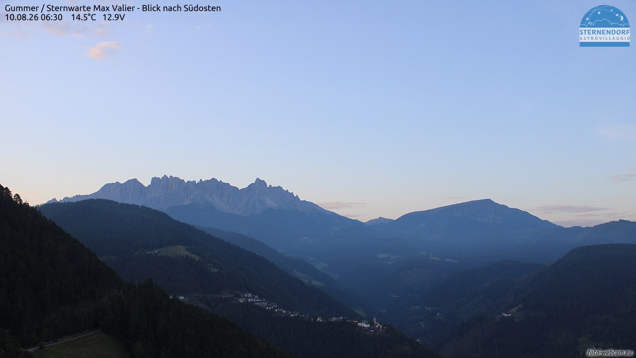 Archiv Foto Webcam Gummer - Sternwarte Max Valier