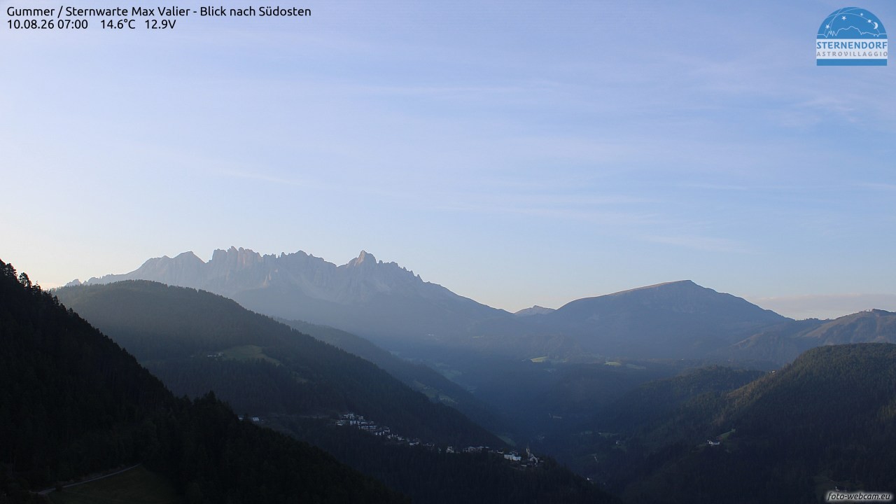 Archiv Foto Webcam Gummer - Sternwarte Max Valier