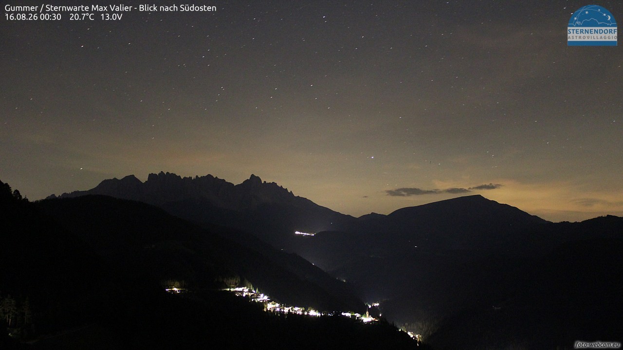Archiv Foto Webcam Gummer - Sternwarte Max Valier