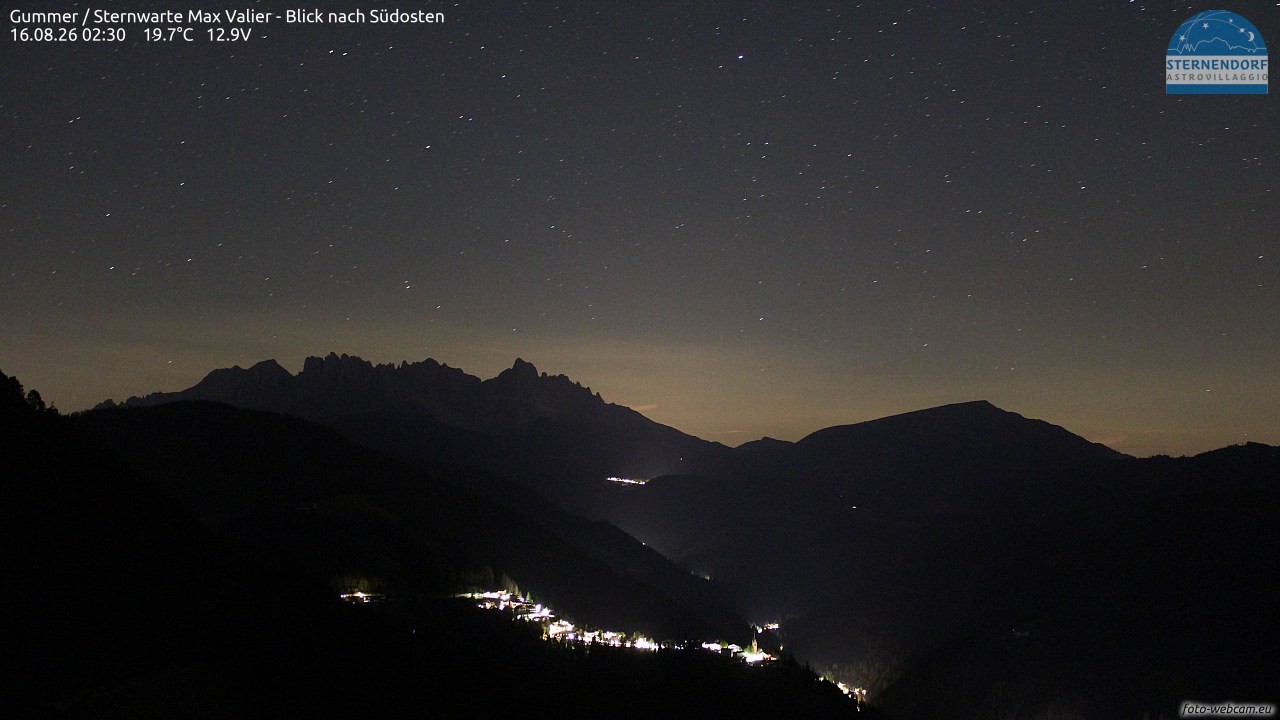 Archiv Foto Webcam Gummer - Sternwarte Max Valier