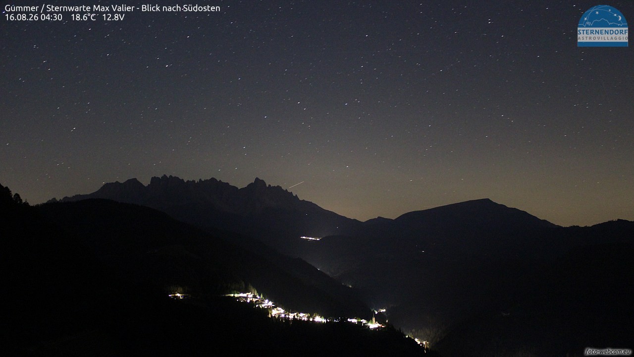 Archiv Foto Webcam Gummer - Sternwarte Max Valier