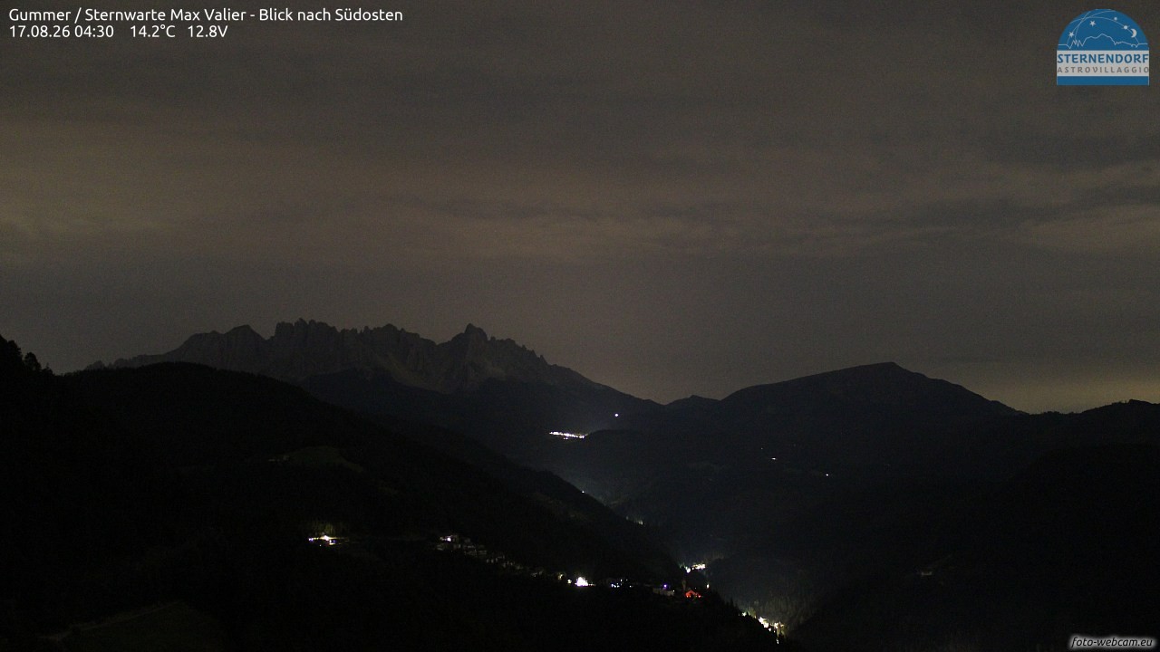 Archiv Foto Webcam Gummer - Sternwarte Max Valier