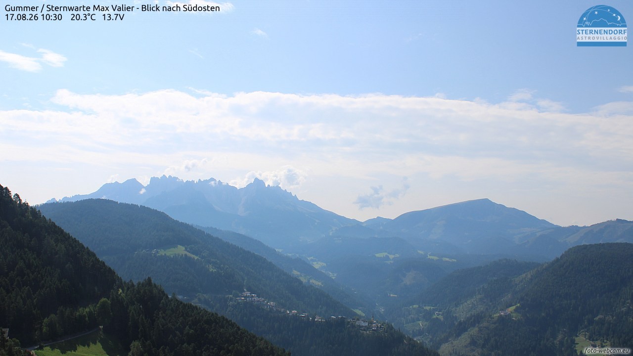 Archiv Foto Webcam Gummer - Sternwarte Max Valier