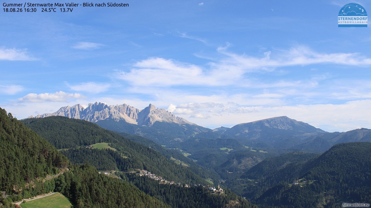 Archiv Foto Webcam Gummer - Sternwarte Max Valier