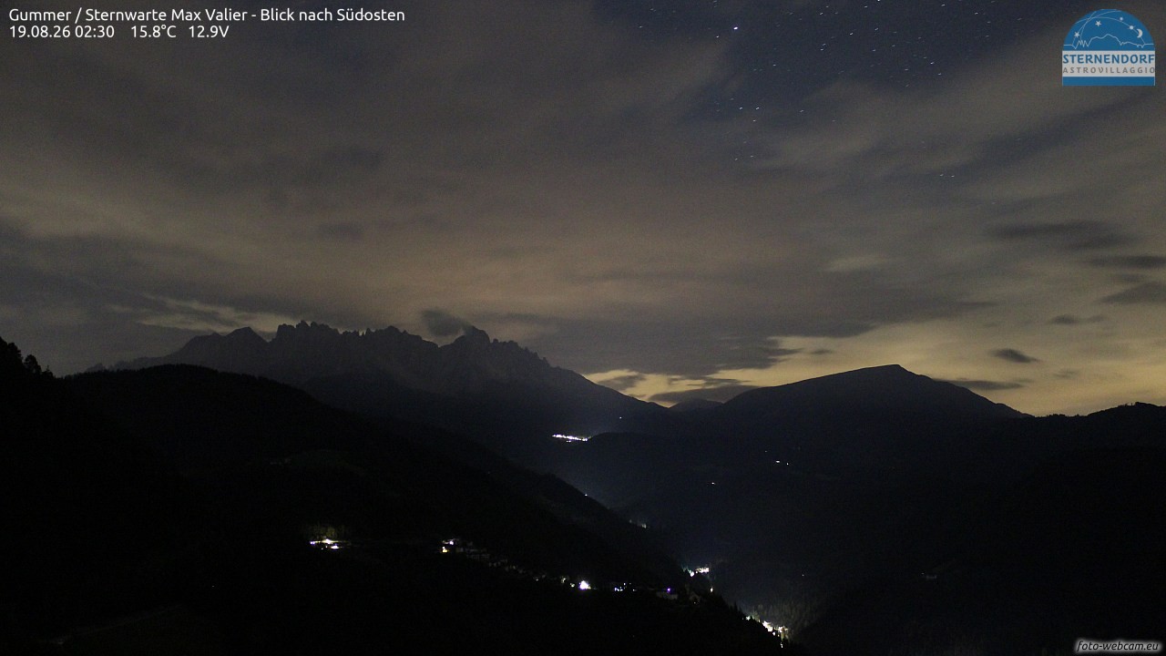 Archiv Foto Webcam Gummer - Sternwarte Max Valier