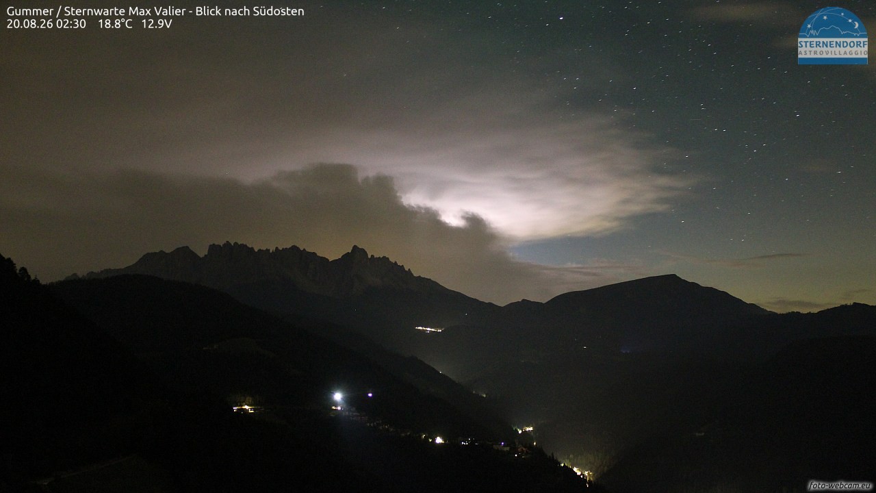 Archiv Foto Webcam Gummer - Sternwarte Max Valier