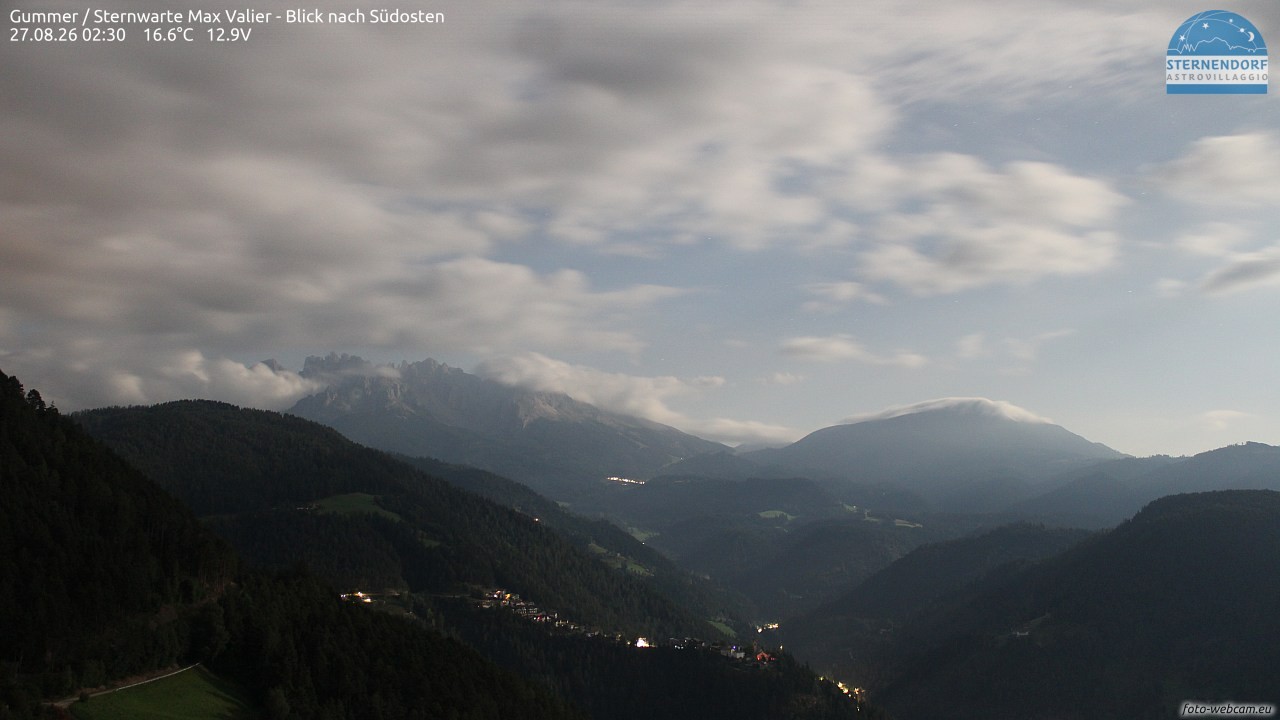 Archiv Foto Webcam Gummer - Sternwarte Max Valier