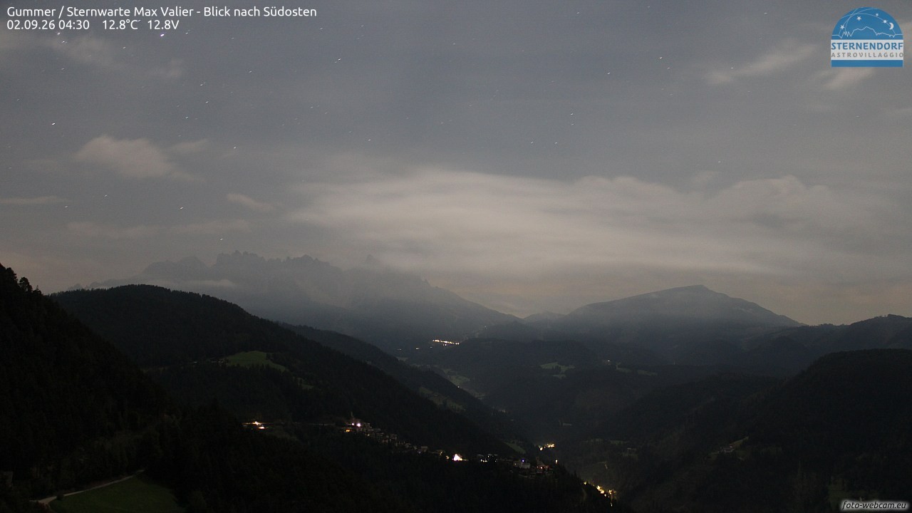 Archiv Foto Webcam Gummer - Sternwarte Max Valier