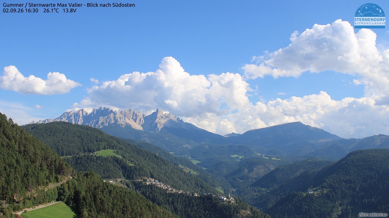 Archiv Foto Webcam Gummer - Sternwarte Max Valier