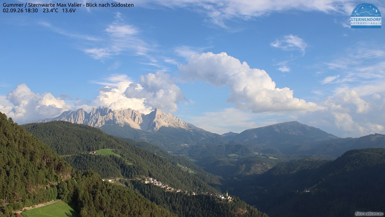 Archiv Foto Webcam Gummer - Sternwarte Max Valier