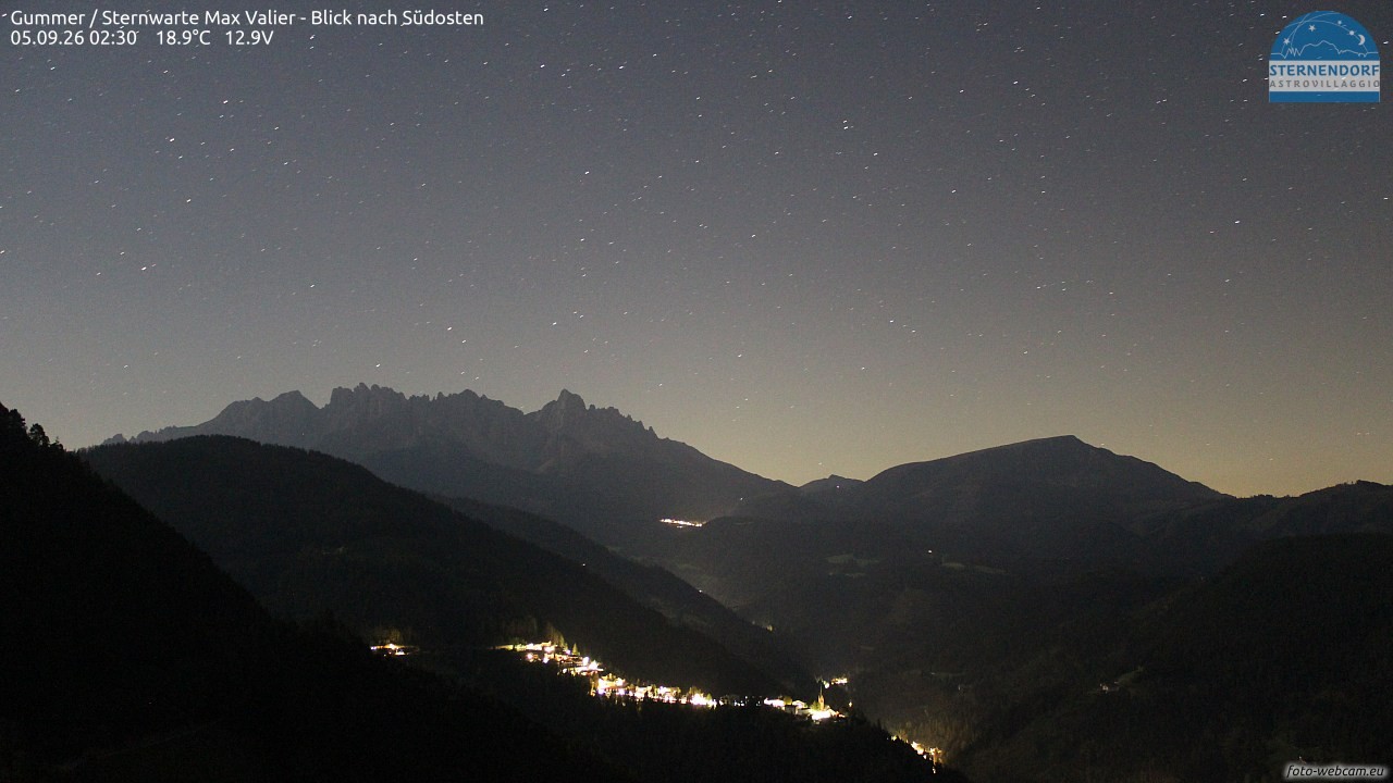 Archiv Foto Webcam Gummer - Sternwarte Max Valier